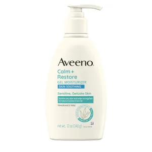 Aveeno Calm + Restore Skin Soothing Gel Moisturizer for Sensitive & Delicate Skin